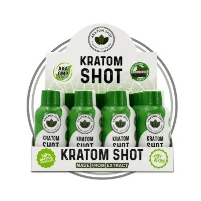 Chocolate Mint Flavored Kratom Shot 12 Pack | Kratom Spot